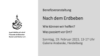 Benefizveranstaltung – Nach dem Erdbeben – Wie können wir helfen? Was passiert vor Ort?